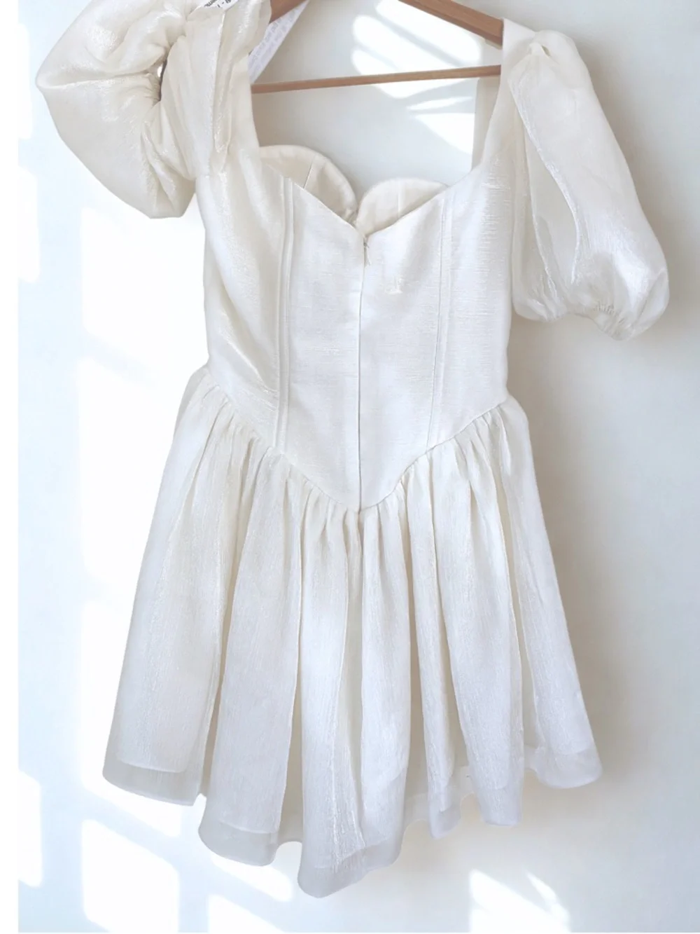 Adeirlina White Corset Coquette Mini Dress Size Small Engagement Graduation NEW - Picture 3 of 15